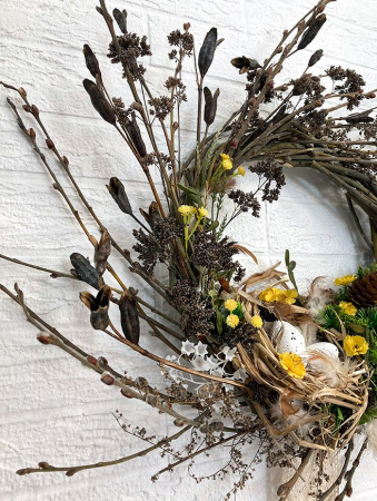 Венок пасхальный "Полевой"